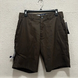 All Day Tech Shorts 4-Way Stretch Solid Herringbone Mushroom Brown Shorts NWT 30